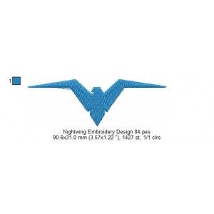 Nightwing Embroidery Design 04